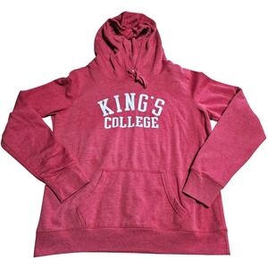 Redshirt Kings College Hoodie Mens XL Heather Red Pullover Graphic Sweatshirt